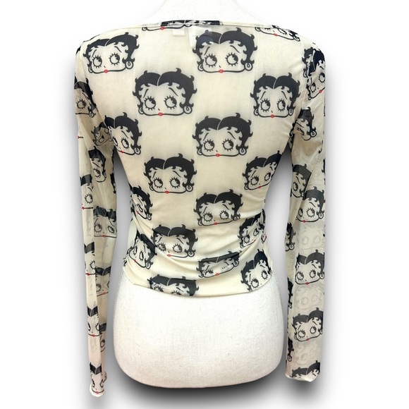 Betty Boop Sheer Mesh Top Size S/M - Picture 2 of 7